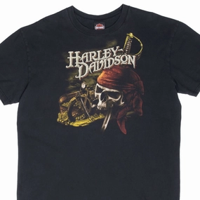 VINTAGE HARLEY DAVIDSON PIRATE TWIN CITIES MINNESOTA TEE SHIRT XL Low Impact Manufacturing Micro Perforation