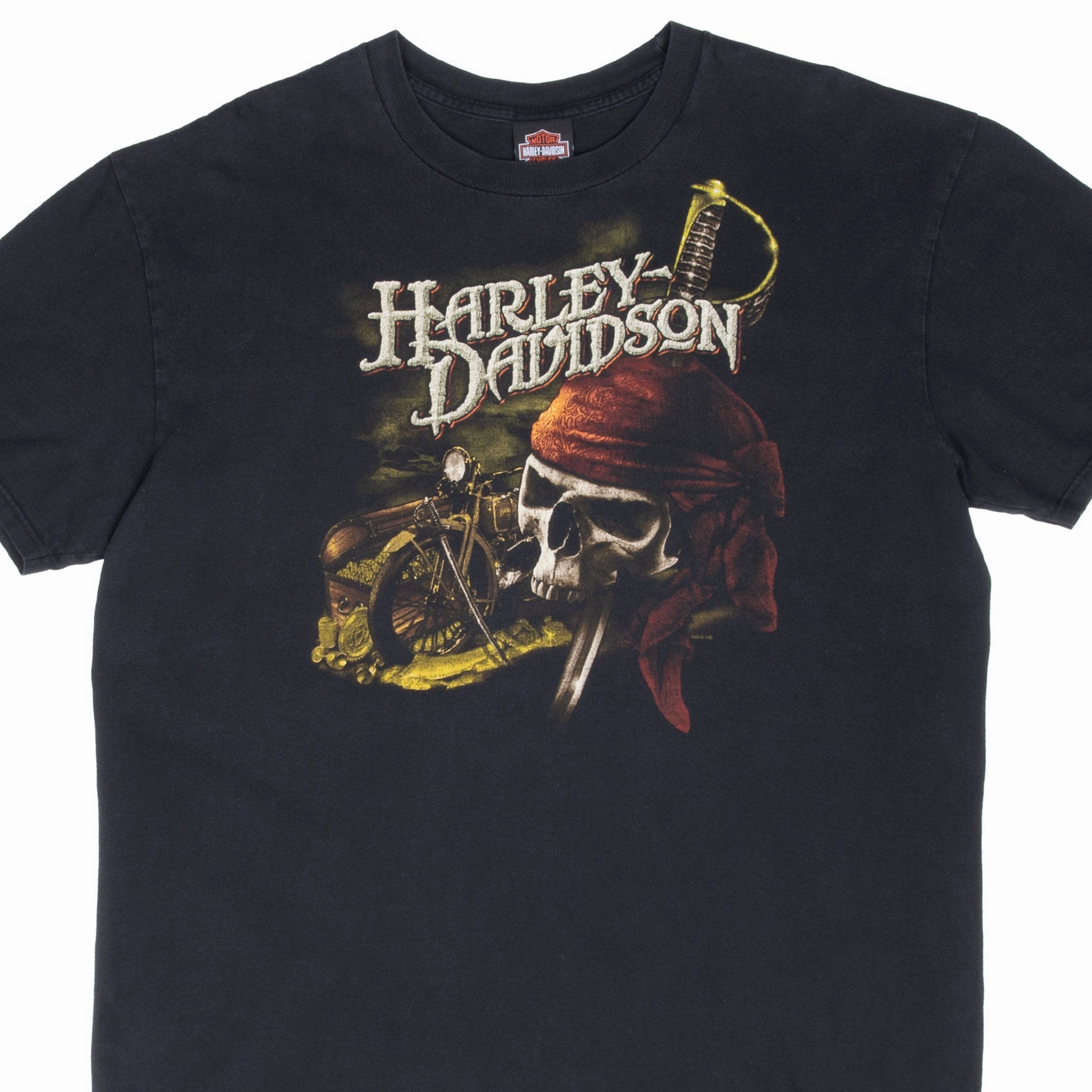 VINTAGE HARLEY DAVIDSON PIRATE TWIN CITIES MINNESOTA TEE SHIRT XL Low Impact Manufacturing Micro Perforation