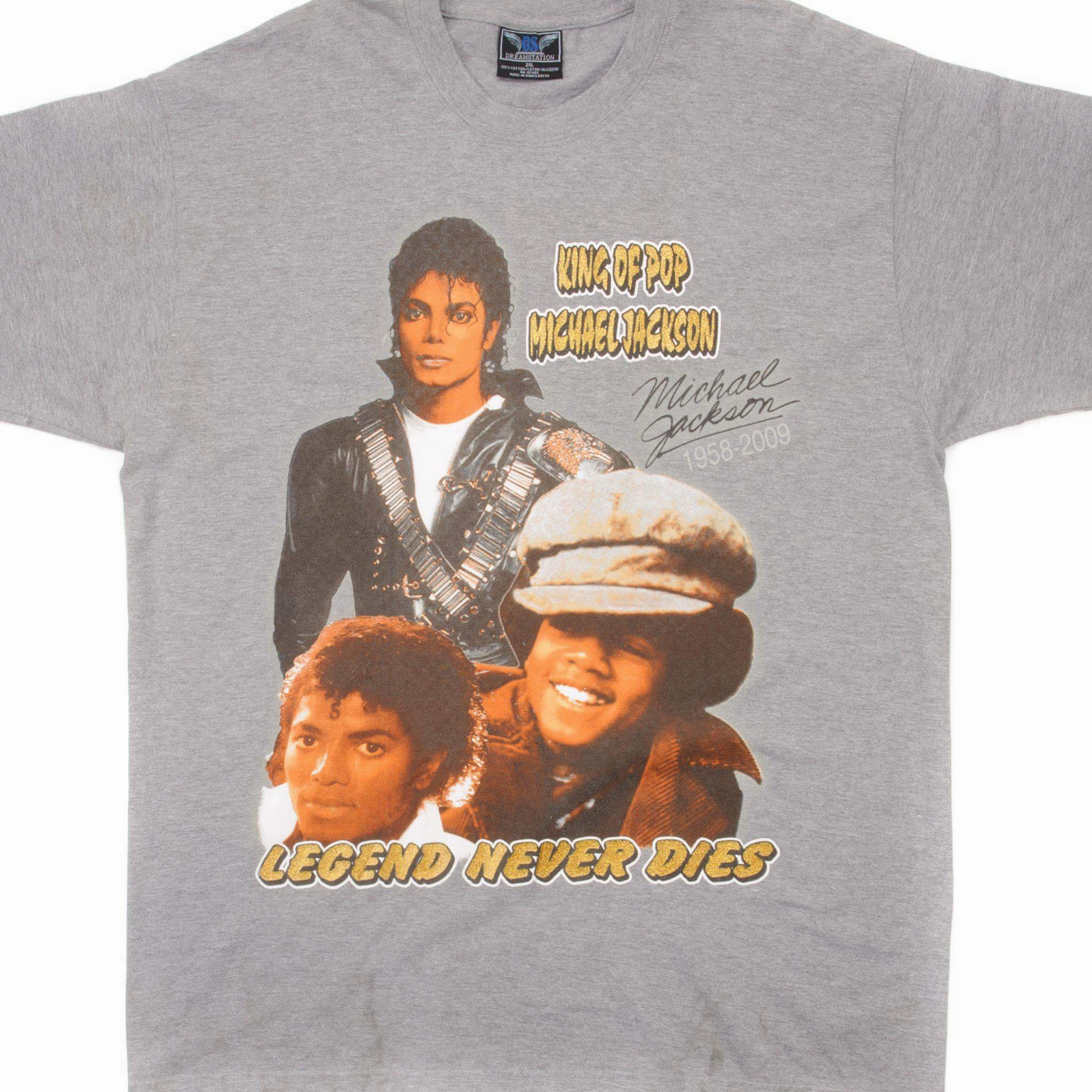 Bright and Bold Trendy popularity VINTAGE MICHAEL JACKSON KING OF POP TEE SHIRT SIZE XL