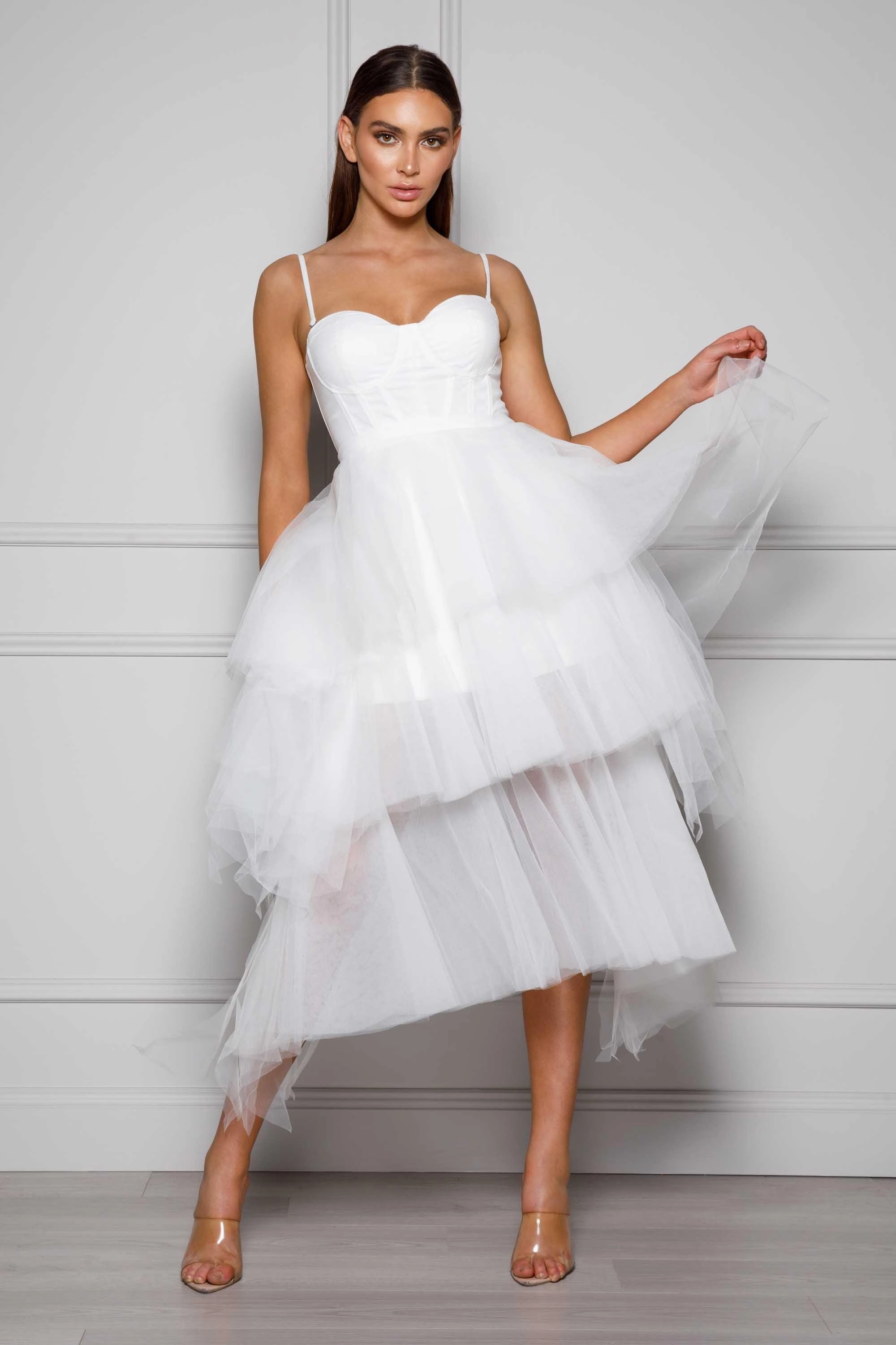 Easy Draping Mason Dress - White