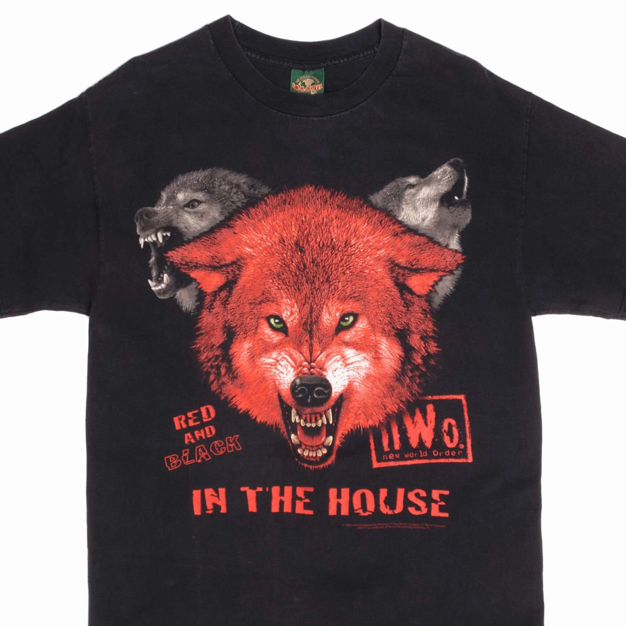 VINTAGE WCW NWO WRESTLING RED AND BLACK 1998 TEE SHIRT LARGE MADE USA Performance Wear Chic and Soft