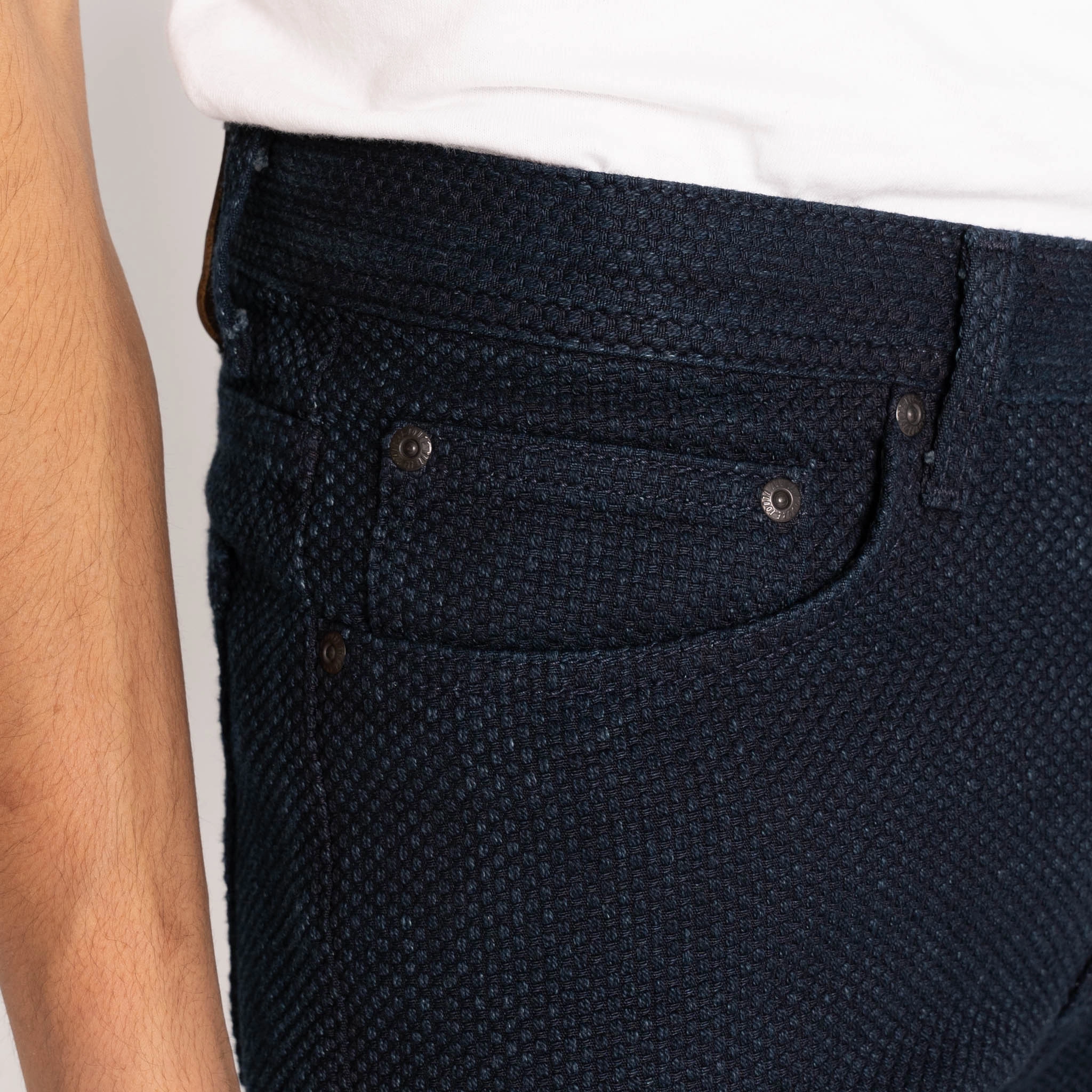 Super Guy - Indigo Sashiko Parent Style Evening Stroll Festival Outfit Ultra Basic