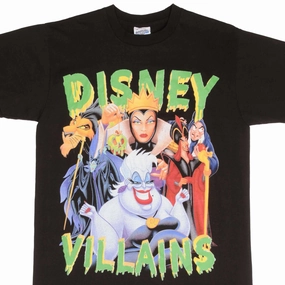 BOOTLEG DISNEY VILLAINS TEE SHIRT SIZE LARGE SINGLE STITCH Modern Style Trend LightweightBlend