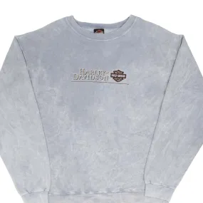 VINTAGE HARLEY DAVIDSON EMBROIDERED 1990S TIE DYE SWEATSHIRT MEDIUM MADE IN USA Non Fade Technology