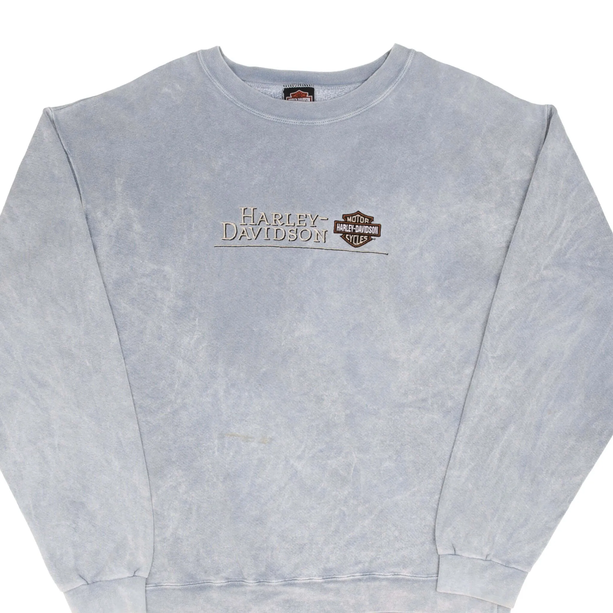 VINTAGE HARLEY DAVIDSON EMBROIDERED 1990S TIE DYE SWEATSHIRT MEDIUM MADE IN USA Non Fade Technology