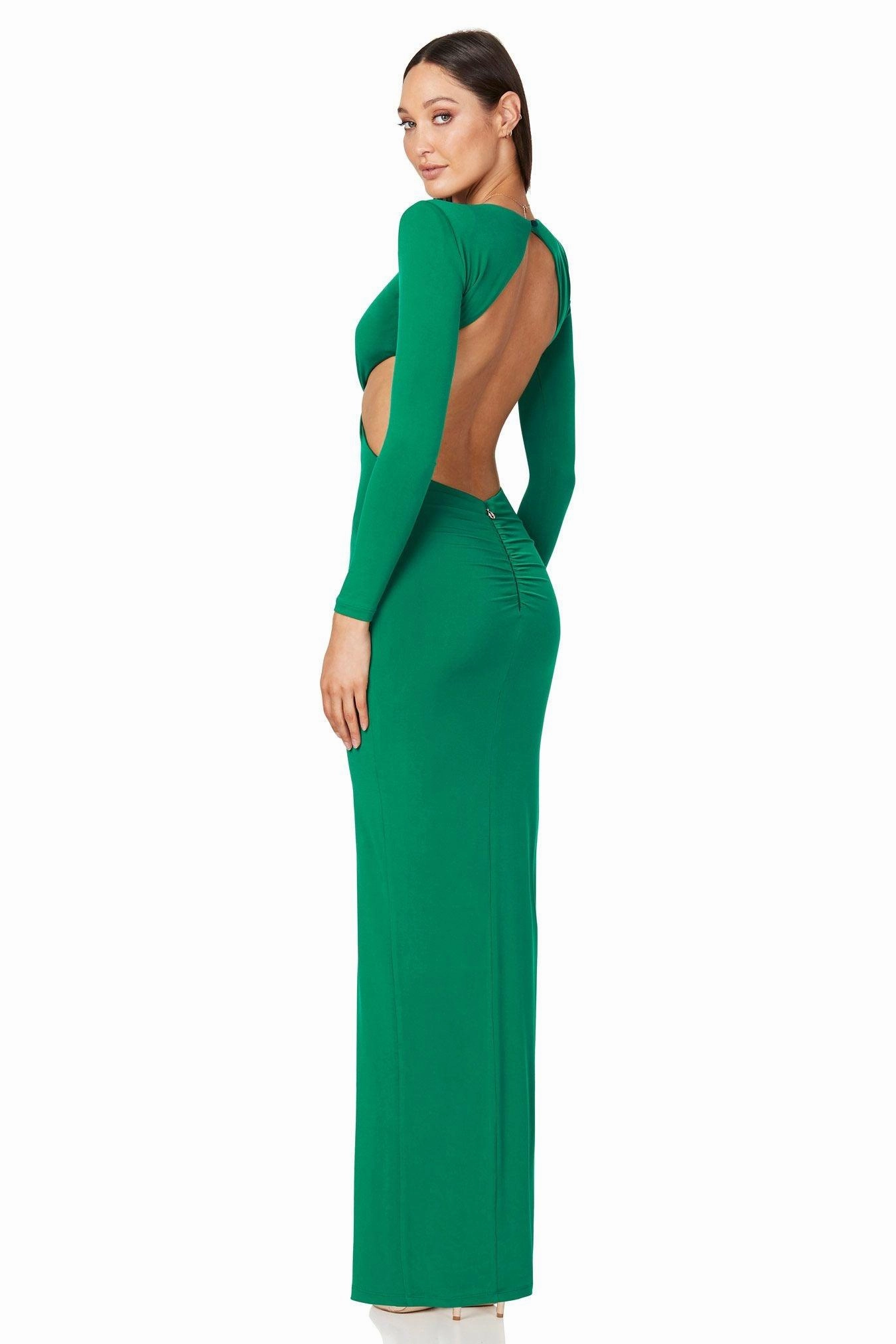 Nookie Jewel Gown - Emerald Layered Comfort
