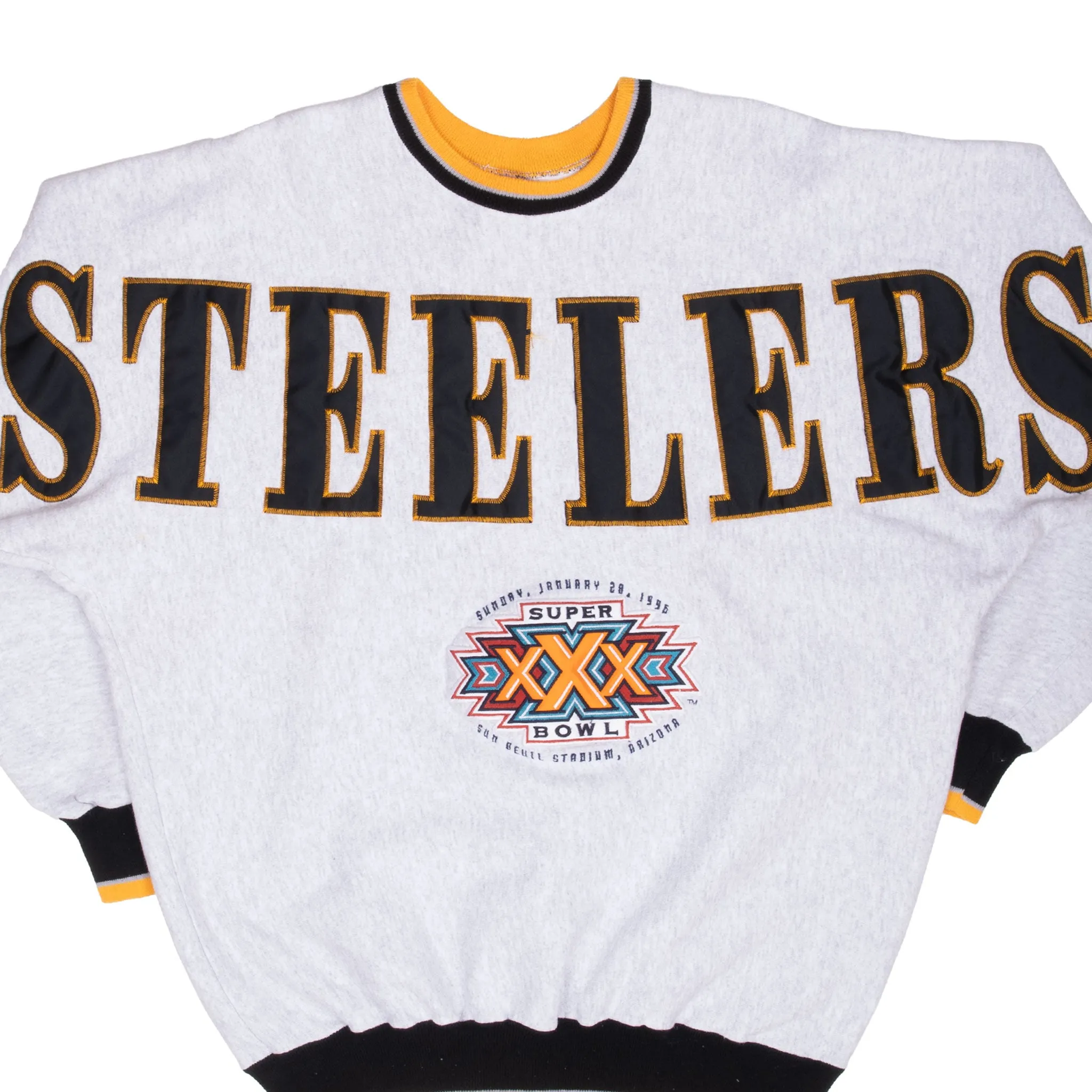 VINTAGE NFL STEELERS LEGENDS ATHLETIC SWEATSHIRT 1996 XL MADE IN USA product holiday wear celebration product fuzzy coziness