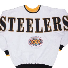 VINTAGE NFL STEELERS LEGENDS ATHLETIC SWEATSHIRT 1996 XL MADE IN USA product holiday wear celebration product fuzzy coziness