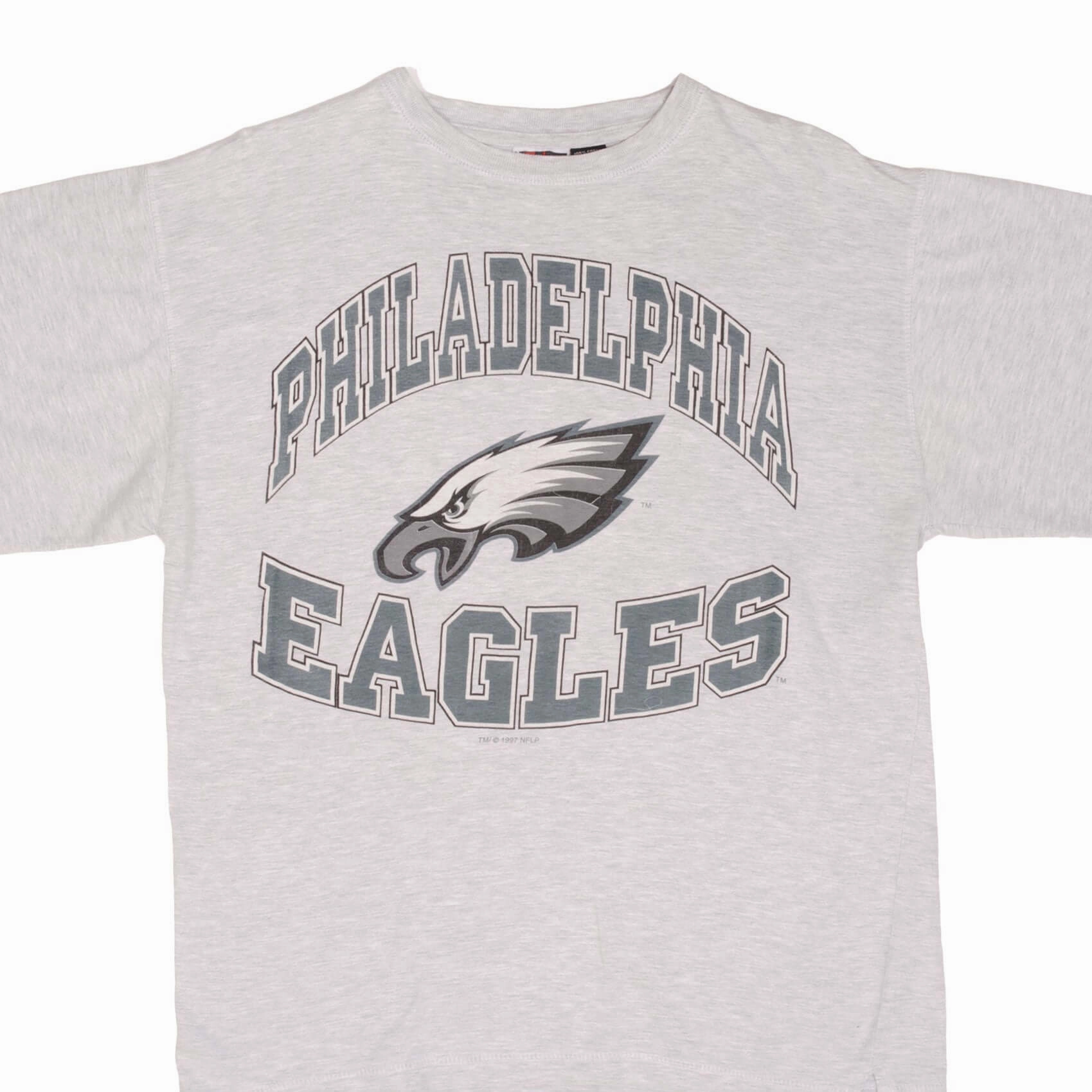 Flex Fit Curved Hemline VINTAGE NFL PHILADELPHIA EAGLES 1997 TEE SHIRT SIZE LARGE