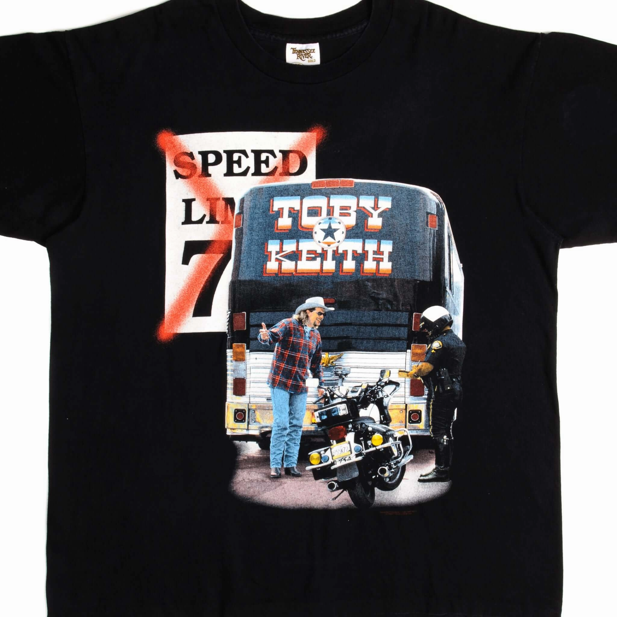 VINTAGE TOBY KEITH ON TOUR TEE SHIRT 1996 SIZE XL MADE IN USA Fashion-Forward Fit Flex Fit
