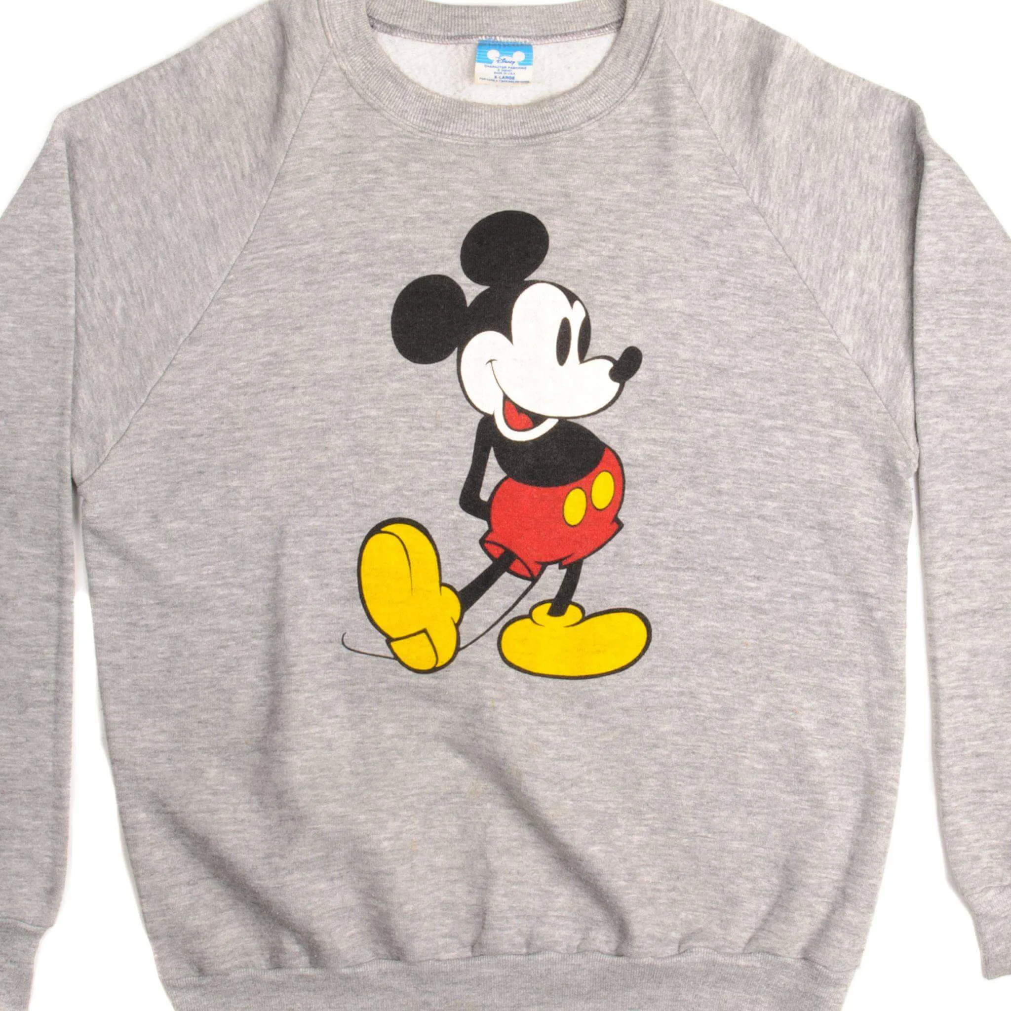 VINTAGE DISNEY MICKEY SWEATSHIRT SIZE LARGE MADE IN USA 1980s Comfort Wear Urban Street Style