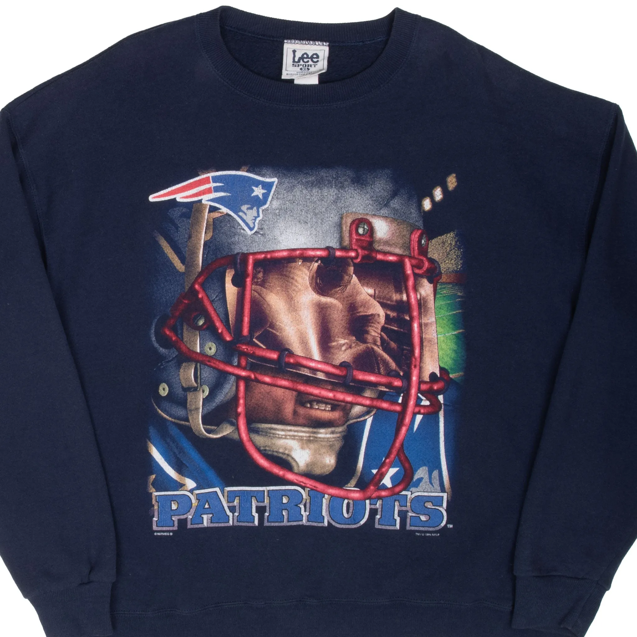 VINTAGE NFL NEW ENGLAND PATRIOTS SWEATSHIRT 1996 XL MADE IN USA Logo Design