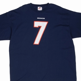 VINTAGE NIKE NFL DENVER BRONCOS ELWAY #7 TEE SHIRT 2004 2XL MADE IN USA Comfy Wardrobe Airflow Mesh Panels