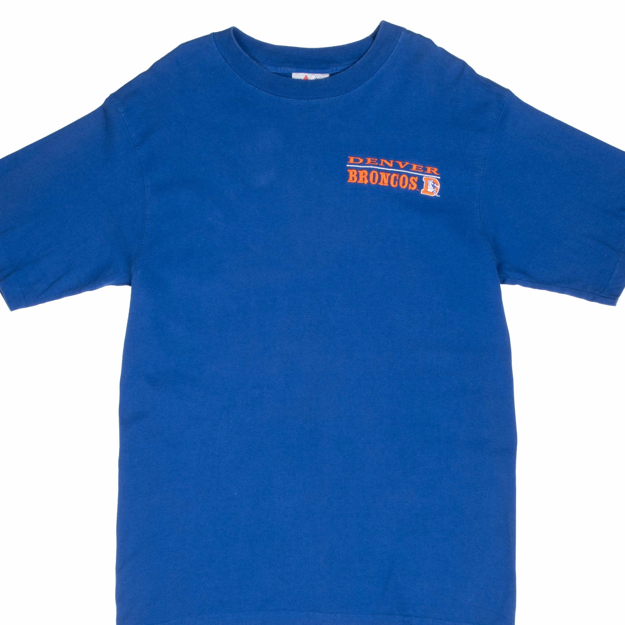 Recycled Polyester Breathable Cotton Fabric VINTAGE NFL DENVER BRONCOS EMBROIDERED 1990S TEE SHIRT LARGE