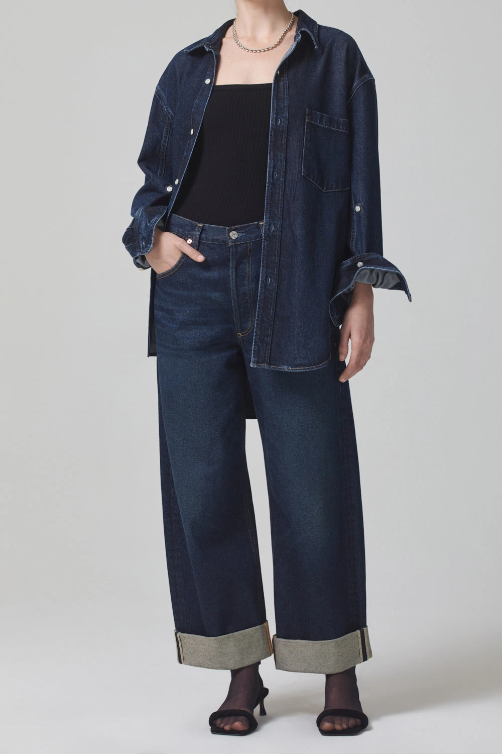 Compact Weave Technology Fit Focus Ayla Baggy Cuffed Crop