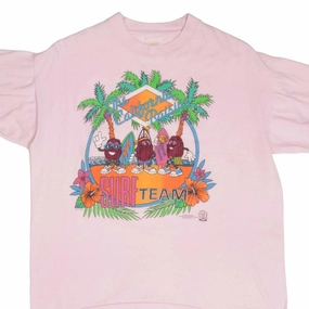 VINTAGE THE CALIFORNIA RAISINS SURF TEAM TEE SHIRT 1987 SIZE LARGE MADE IN USA Eye-Catching