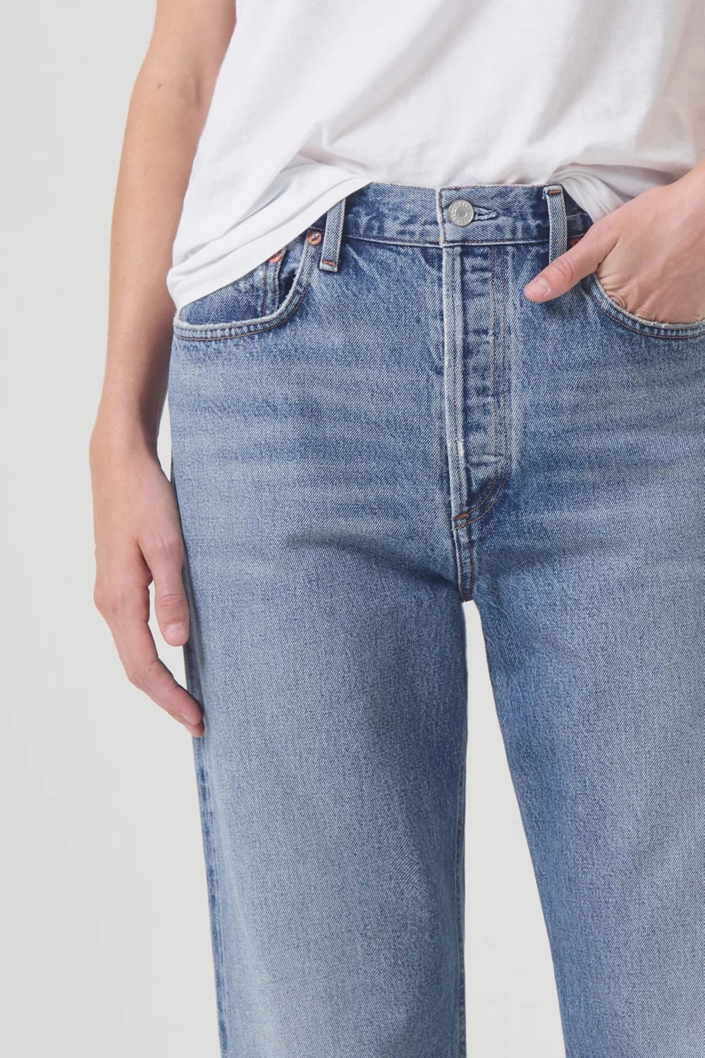 Distressed Detailing Cool And Simple Fran Low Slung Straight