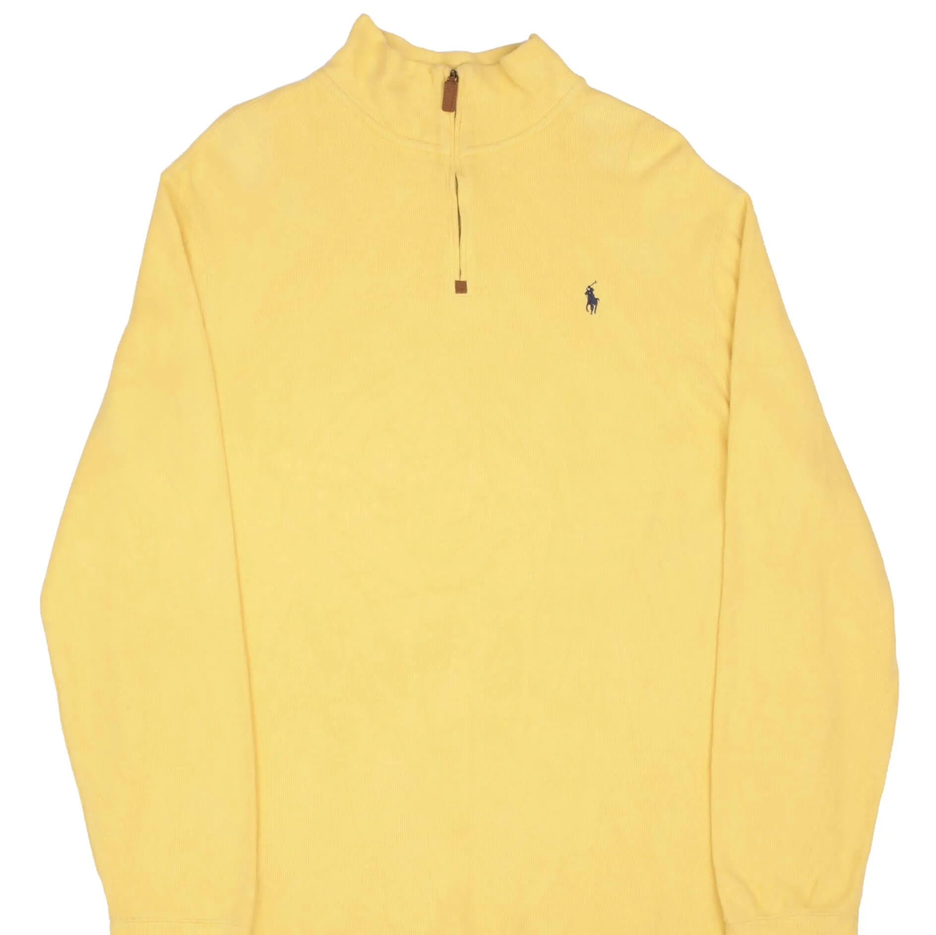 Cool Weather VINTAGE RALPH LAUREN YELLOW QUARTER ZIP SWEATER SIZE XL 1990S