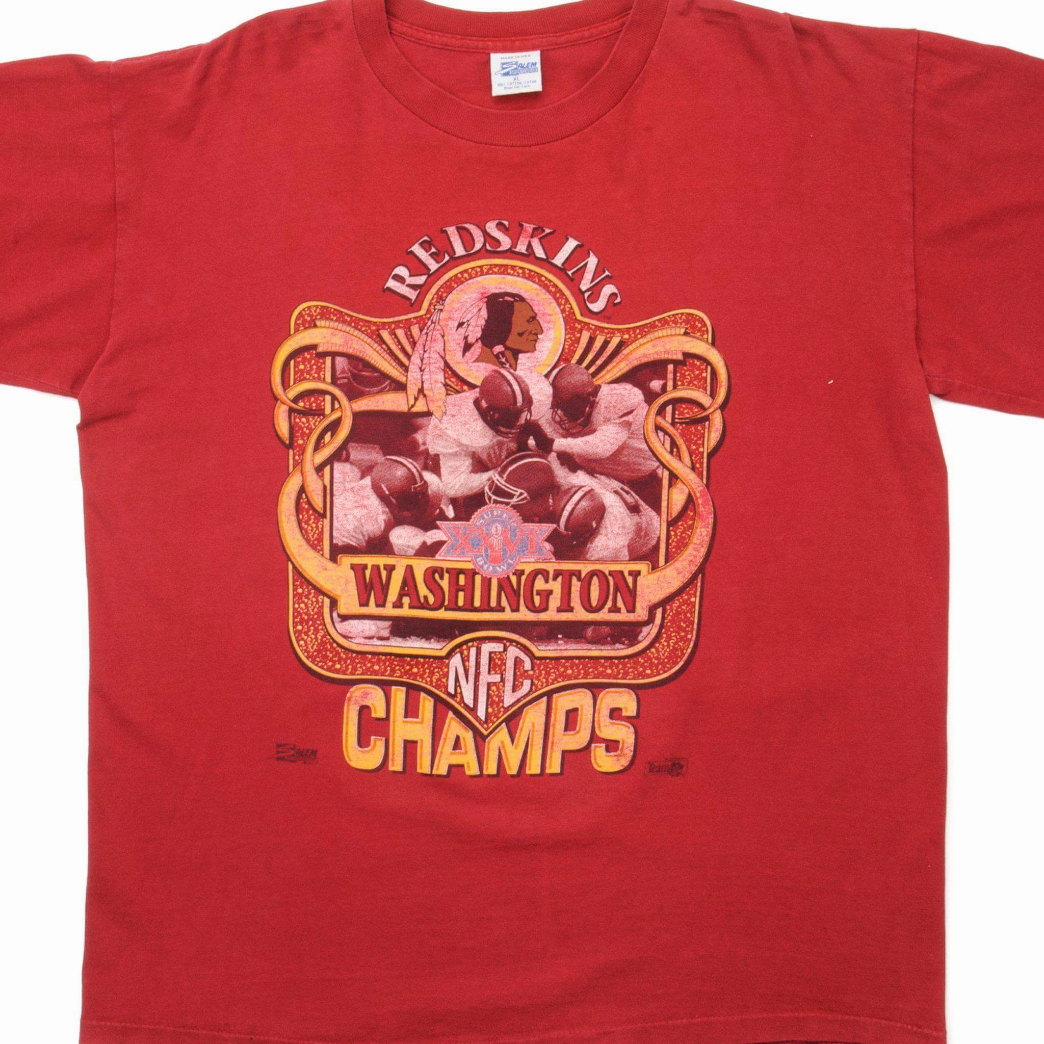 soft fit VINTAGE NFL WASHINGTON REDSKINS XXVI SUPER BOWL TEE SHIRT 1990S XL MADE IN USA