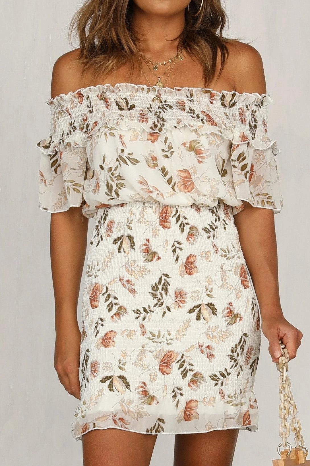 Subtle Glow Freya Dress - Beige