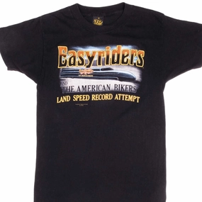 VINTAGE EASYRIDERS 3D EMBLEM TEE SHIRT 1989 SIZE XS MADE IN USA Relaxed Wearable ZeroDistressFinish