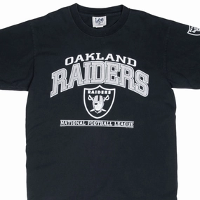 Lightweight Wear VINTAGE NFL OAKLAND RAIDERS BLACK TEE SHIRT 1998 LARGE