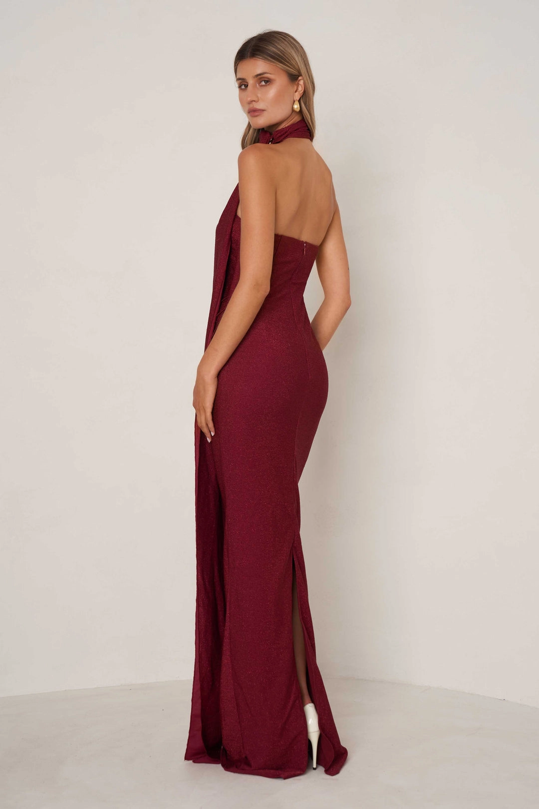 Trendy midi dress Gabriella Dress - Cherry Red