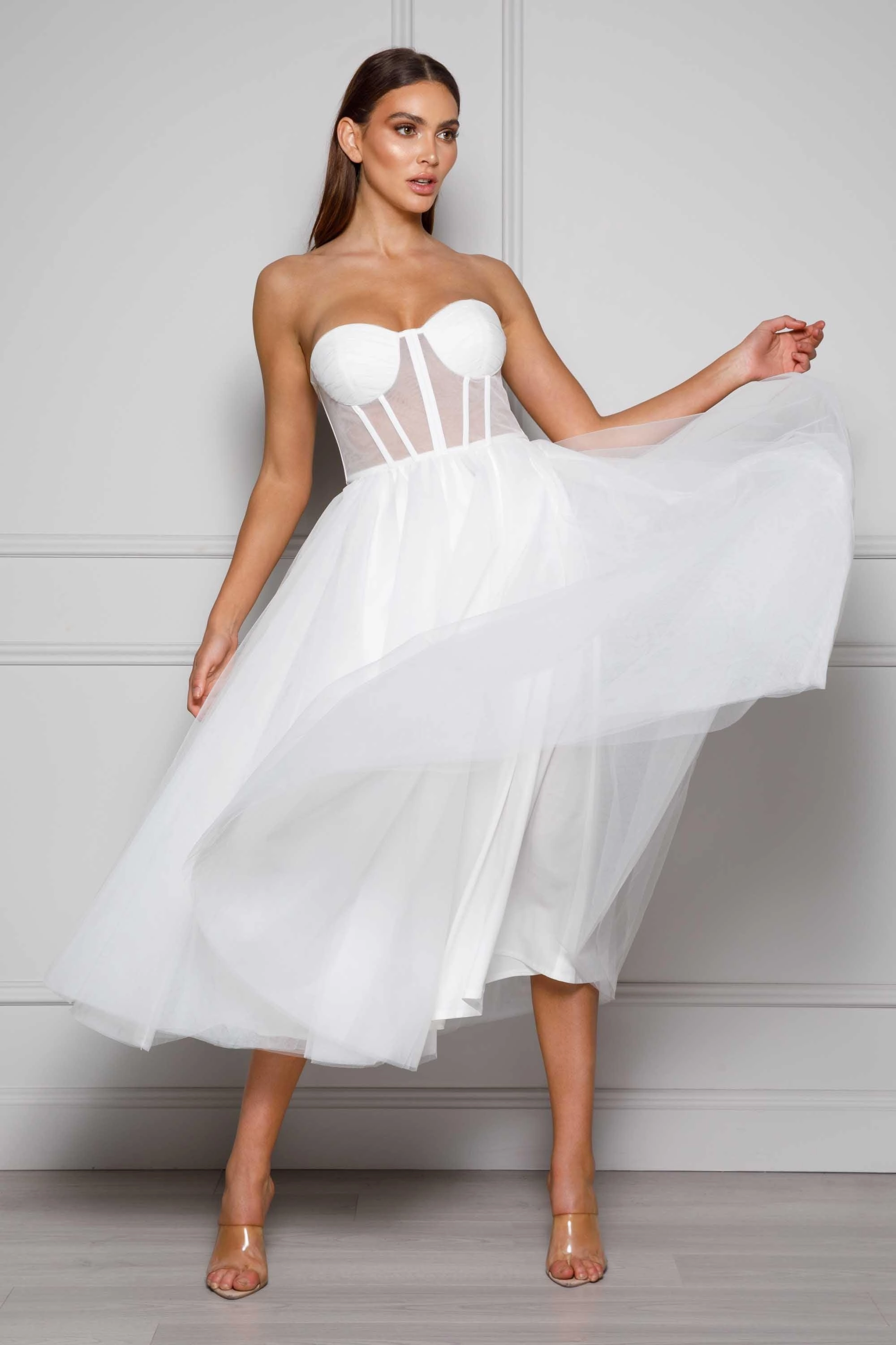 Gabriella Dress - White Formed Look