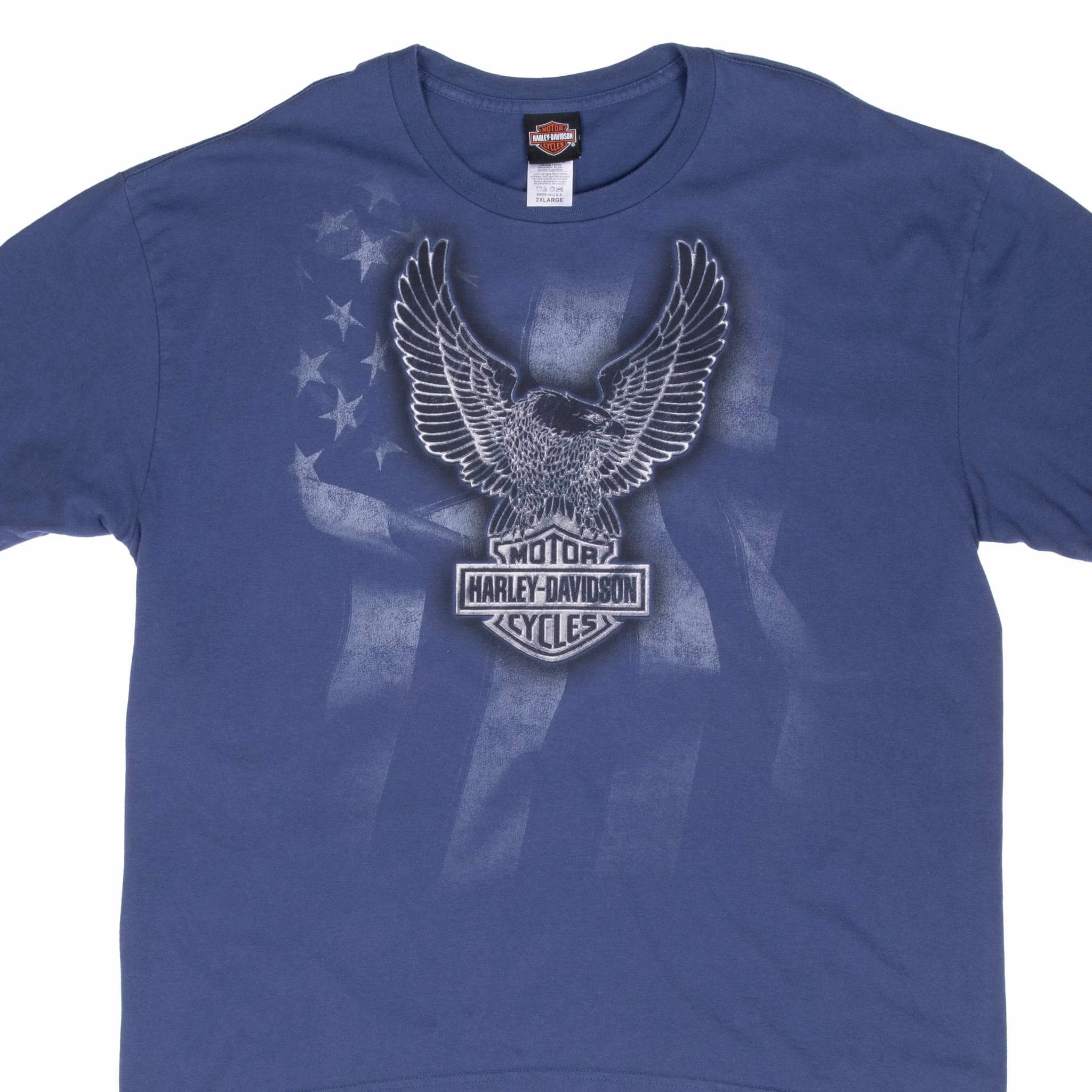 QuickDry TaglessCollar VINTAGE HARLEY DAVIDSON EAGLE TEE SHIRT 2XL MADE IN USA