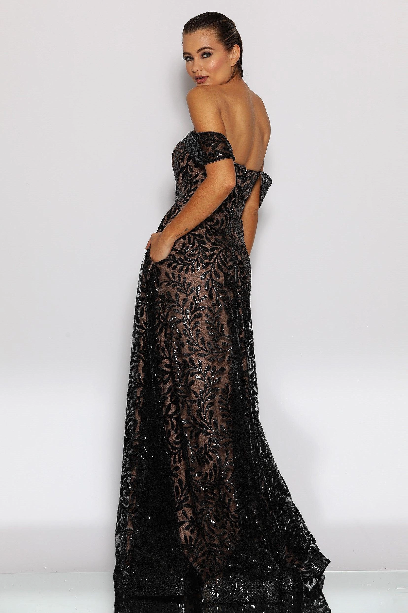 New Mood Gemma Gown - Black/Nude