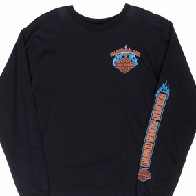 Edgy No Slip Shoulder Design VINTAGE HARLEY DAVIDSON ORLANDO BIKE WEEK 2007 LONG SLEEVE TEE SHIRT LARGE