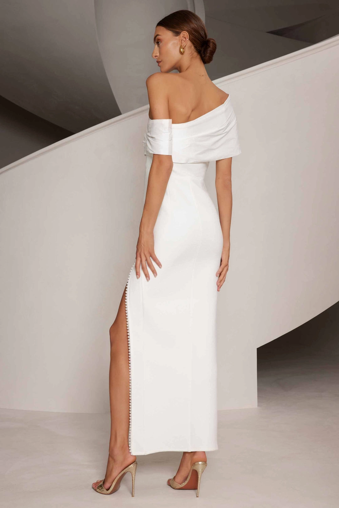 Gigi Dress - White Minimalist Design