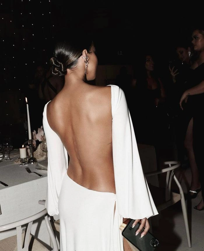 Soft-touch Gisele Gown - Ivory