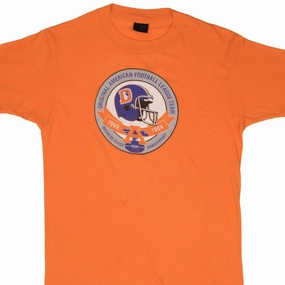 VINTAGE NFL DENVER BRONCOS ANNIVERSARY 1984 TEE SHIRT SIZE MEDIUM MADE IN USA Performance Fit Wear Light Fashion