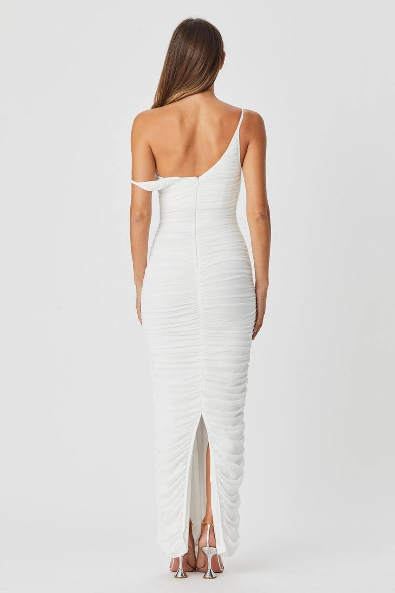 Kaia Dress - White Feminine Structure