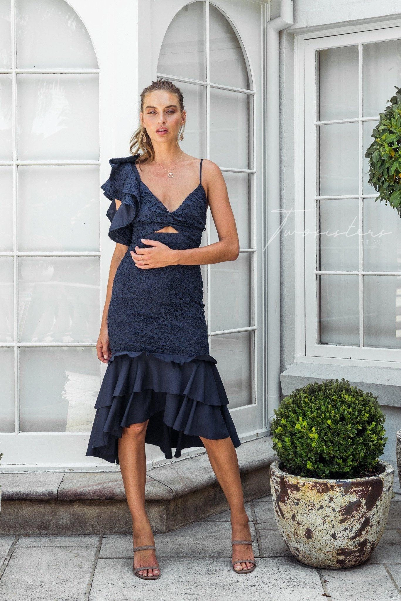 Sophia Dress - Navy (Final Sale) Tailored-fit