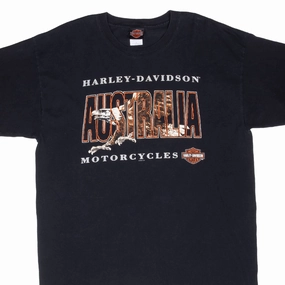 VINTAGE HARLEY DAVIDSON AUSTRALIA TEE SHIRT 1997 XL Cozy Waist Casual everyday wear
