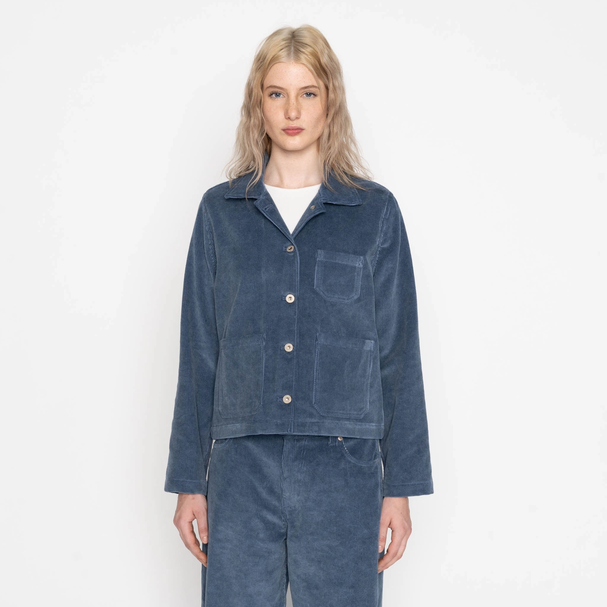 Autumn Ready Practical Comfort Gracie - Organic Faded Corduroy - Indigo