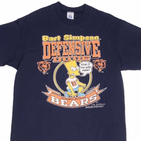 Street Trendy Sleek And Stylish VINTAGE NFL CHICAGO BEARS BART SIMPSON 1990 TEE SHIRT SIZE XL MADE IN USA