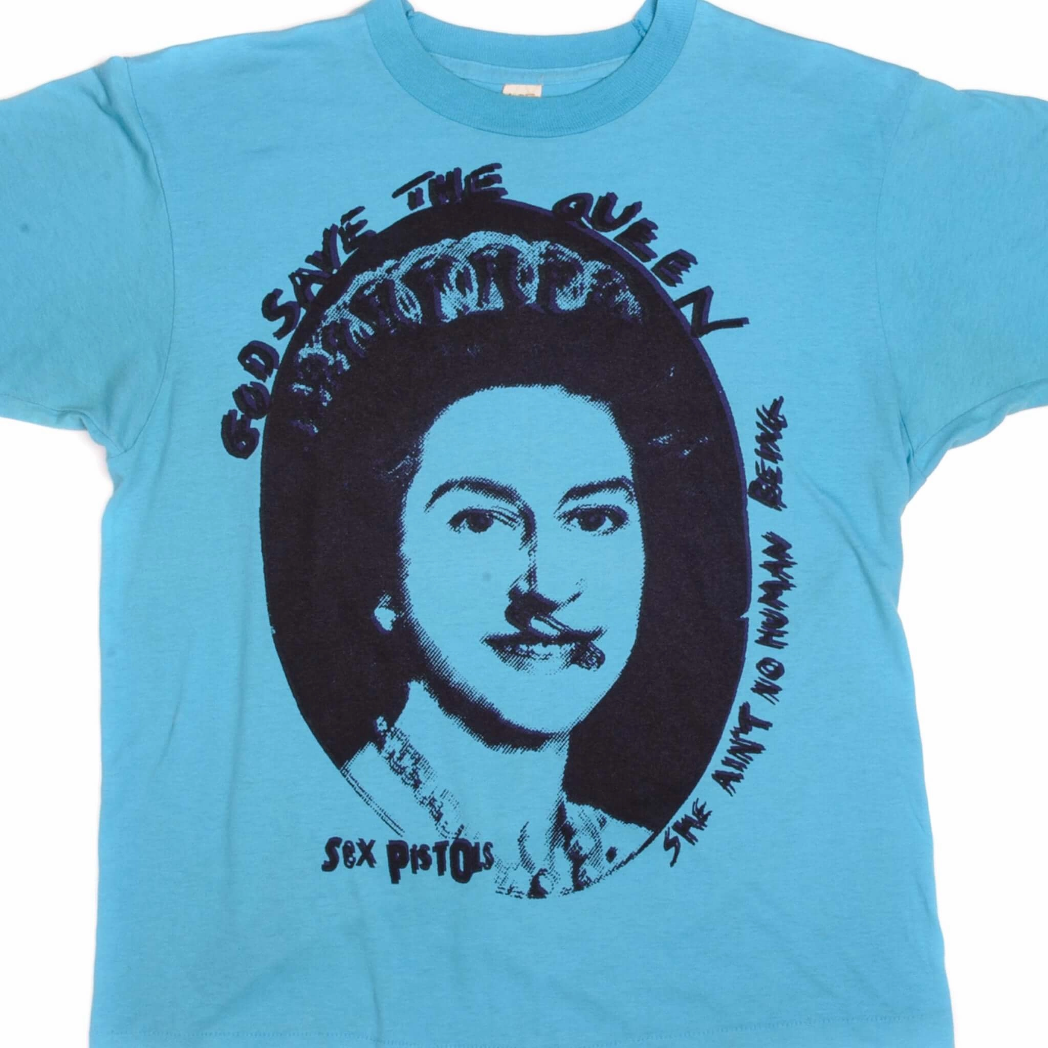 VINTAGE SEX PISTOLS GOD SAVE THE QUEEN TEE SHIRT 80s SIZE MEDIUM MADE IN USA Fresh Comfort Style