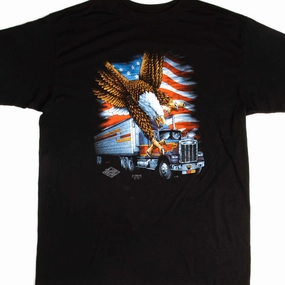 High Quality Printing Casual Must-Have VINTAGE 3D EMBLEM TRUCKERS ONLY TEE SHIRT 1988 SIZE LARGE MADE IN USA