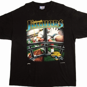 VINTAGE NFL JACKSONVILLE JAGUARS TEE SHIRT 1995 SIZE 2XL MADE IN USA Organic Cotton Construction