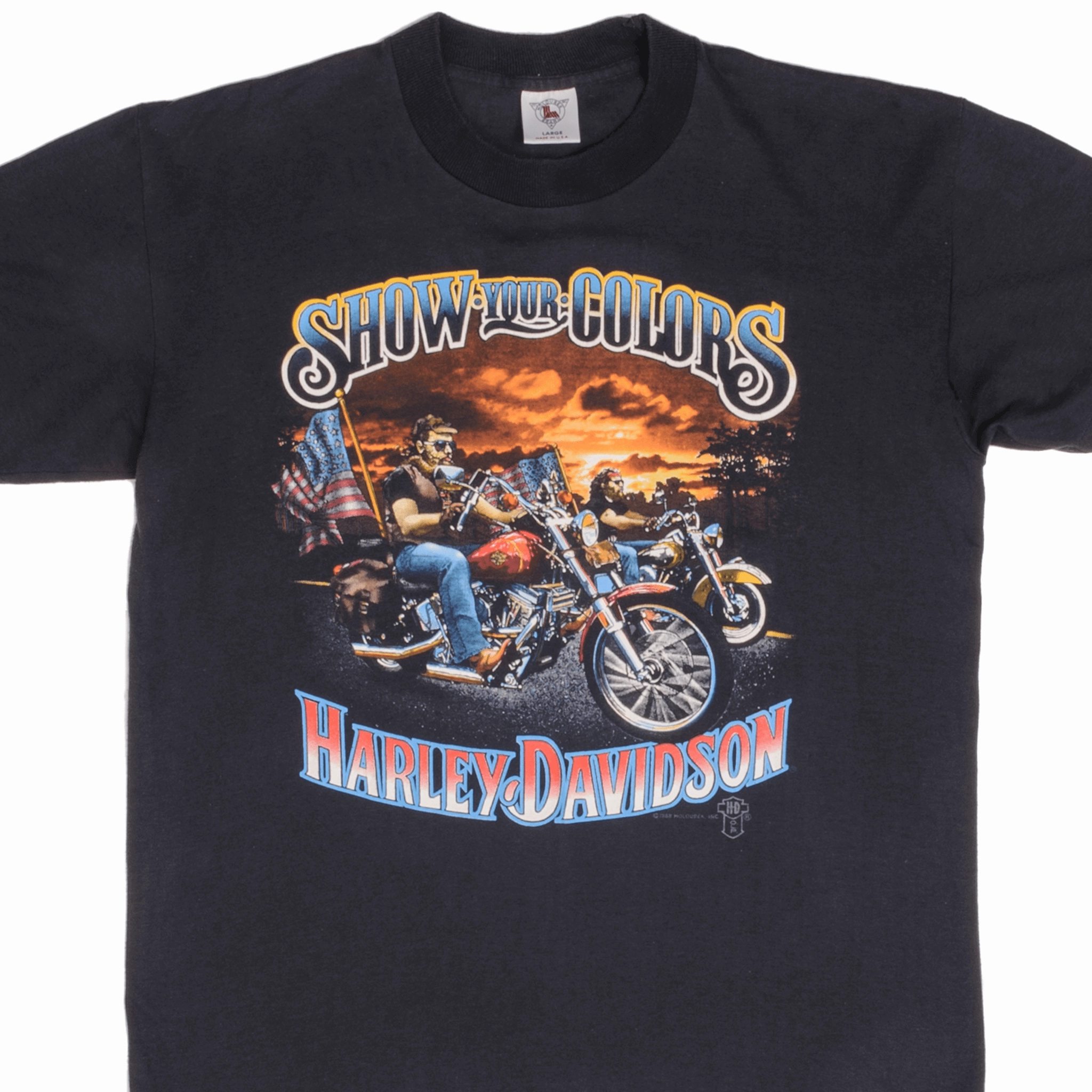 Summer Style VINTAGE HARLEY DAVIDSON HOLOUBEK TEE SHIRT 1987 SIZE MEDIUM MADE IN USA