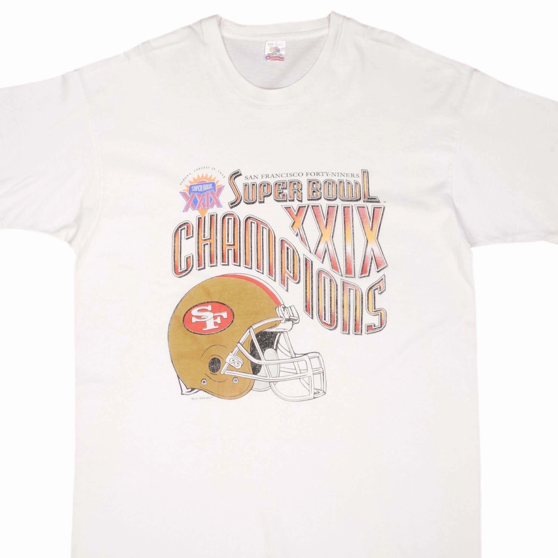 VINTAGE NFL SAN FRANCISCO 49ERS SUPER BOWL CHAMPIONS 1995 TEE SHIRT XL MADE USA Essential Comfort