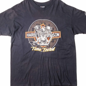 VINTAGE HARLEY DAVIDSON TEE SHIRT SIZE XL MADE IN USA Fashionable Wear Temperature Regulating Fabric