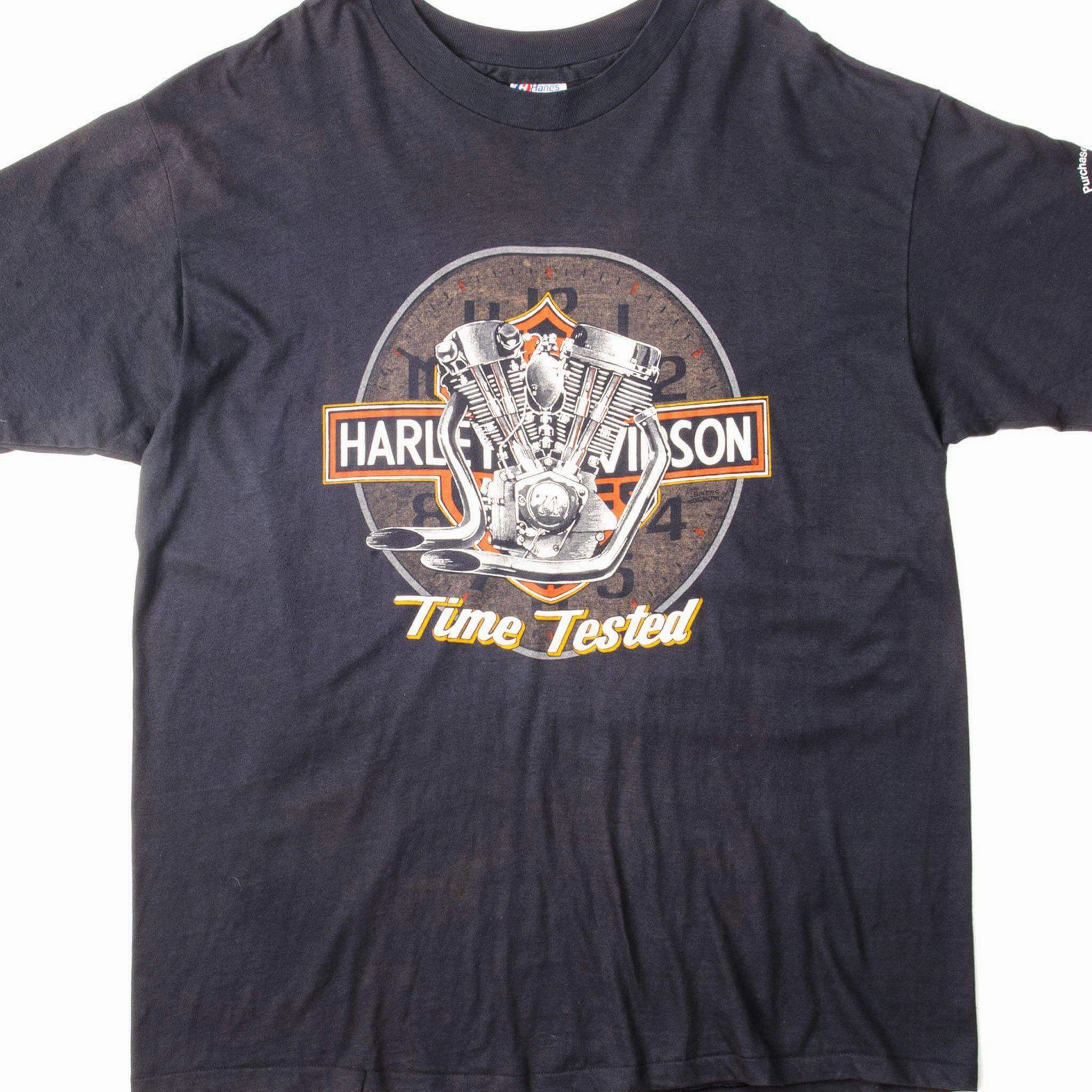 VINTAGE HARLEY DAVIDSON TEE SHIRT SIZE XL MADE IN USA Fashionable Wear Temperature Regulating Fabric