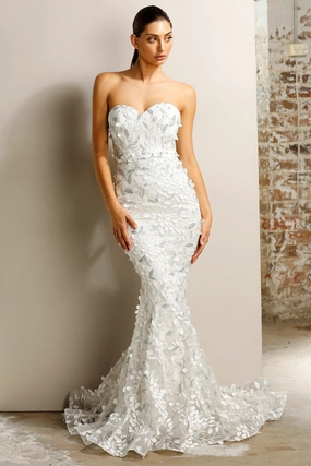 Lace Soft Jadore JX1097 Gown - White