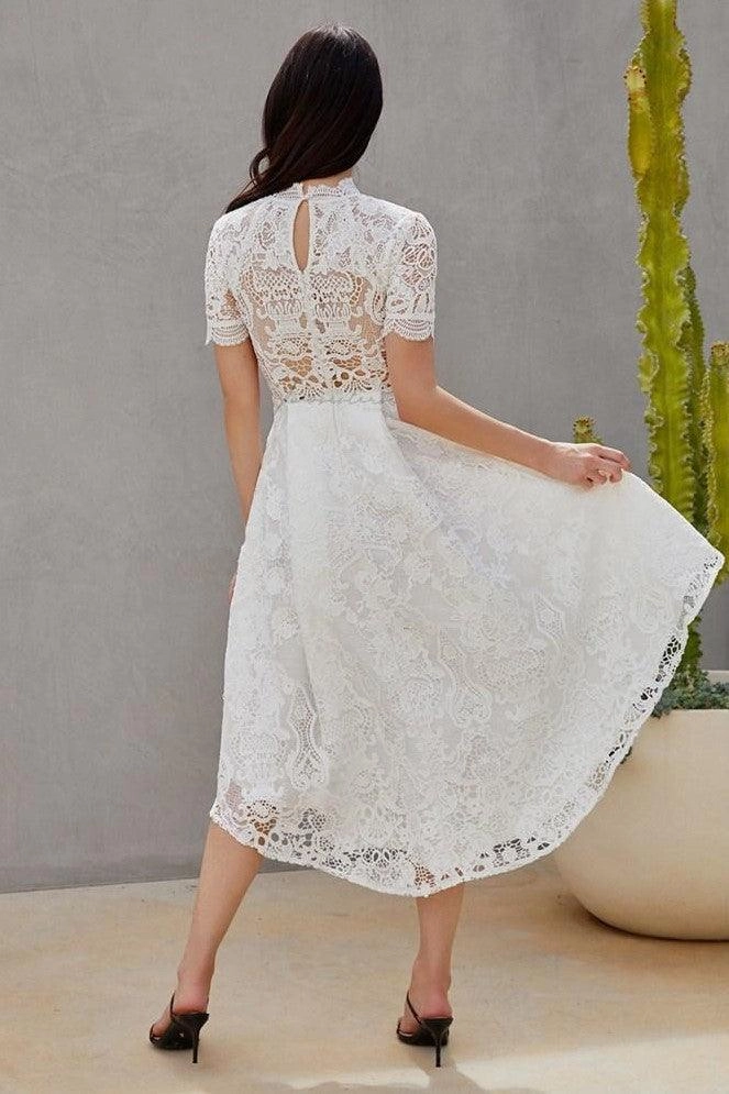 Jasmyn Dress - White Smart Layers Playful Twist