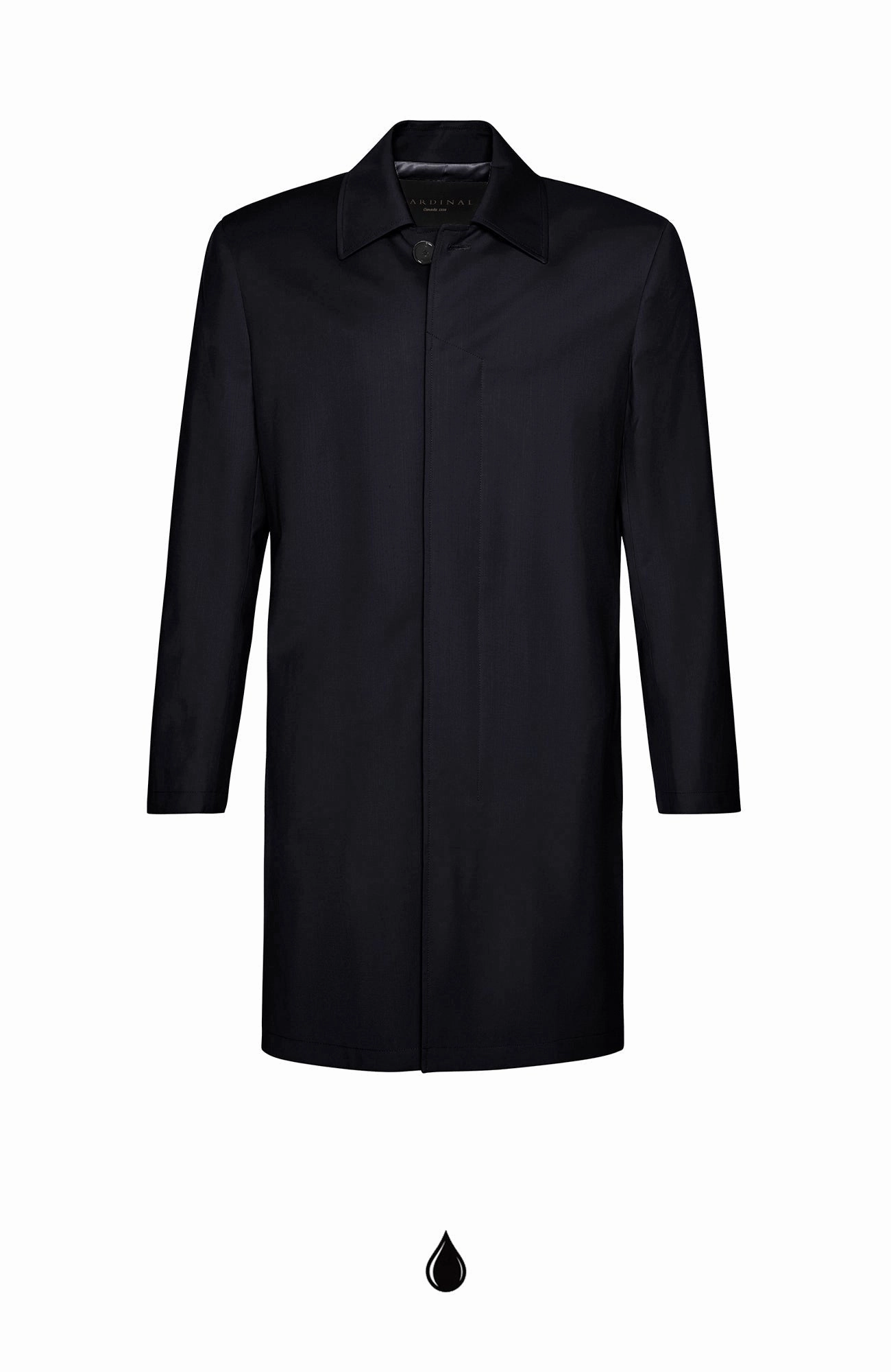 Winter Layering Piece Wrinkle Resistant JAX BLACK WATER RESISTANT WOOL COAT
