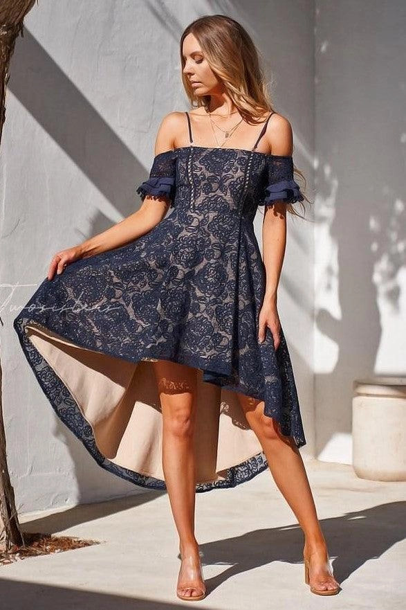 Simple Elegance Megan Dress - Navy